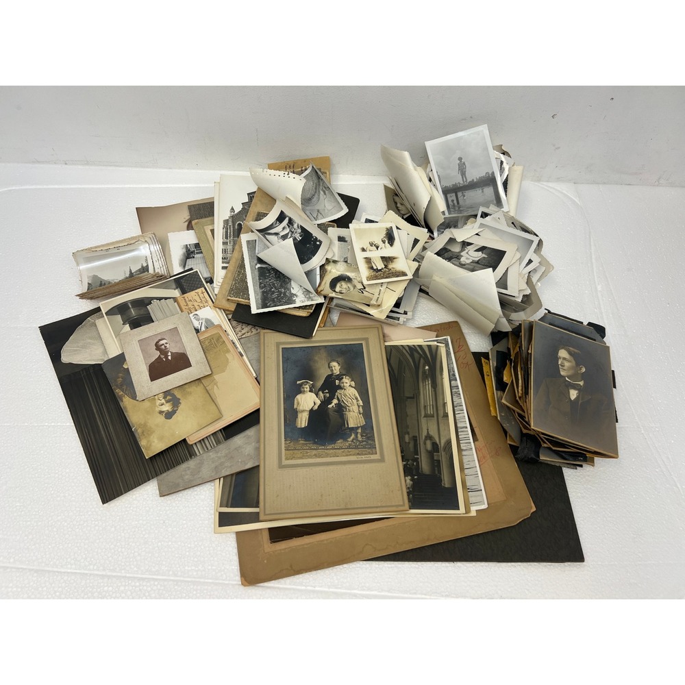 Vintage Black and White Photo Lot 3.5 lb Snapshot Family Portrait Portfolio Bulk